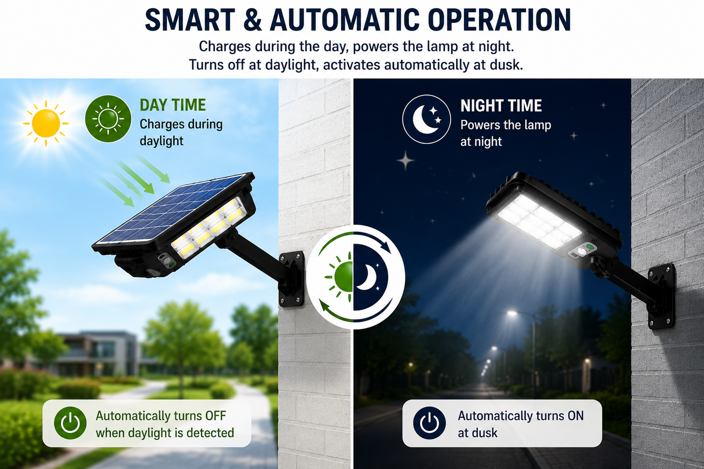 High-Power Solar LED Street Light with Motion Sensor & Remote Control – Waterproof Outdoor Security Wall Light (1 Set)