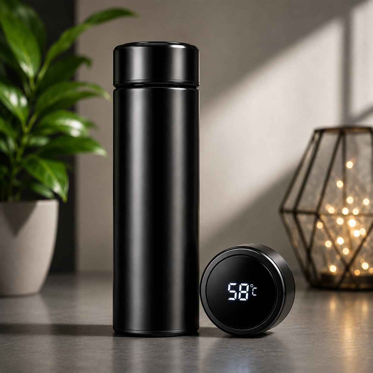 Smart Vacuum Insulated Water Bottle with LED Temperature Display – Stainless Steel Hot & Cold Flask for Travel, Office, Gym & Outdoor Use