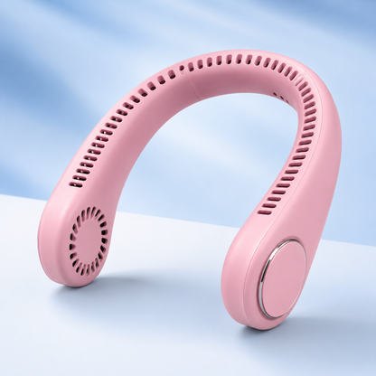Portable Bladeless Neck Fan – Hands-Free USB Rechargeable 360° Cooling Wearable Fan for Travel, Office, Kitchen & Outdoor Use