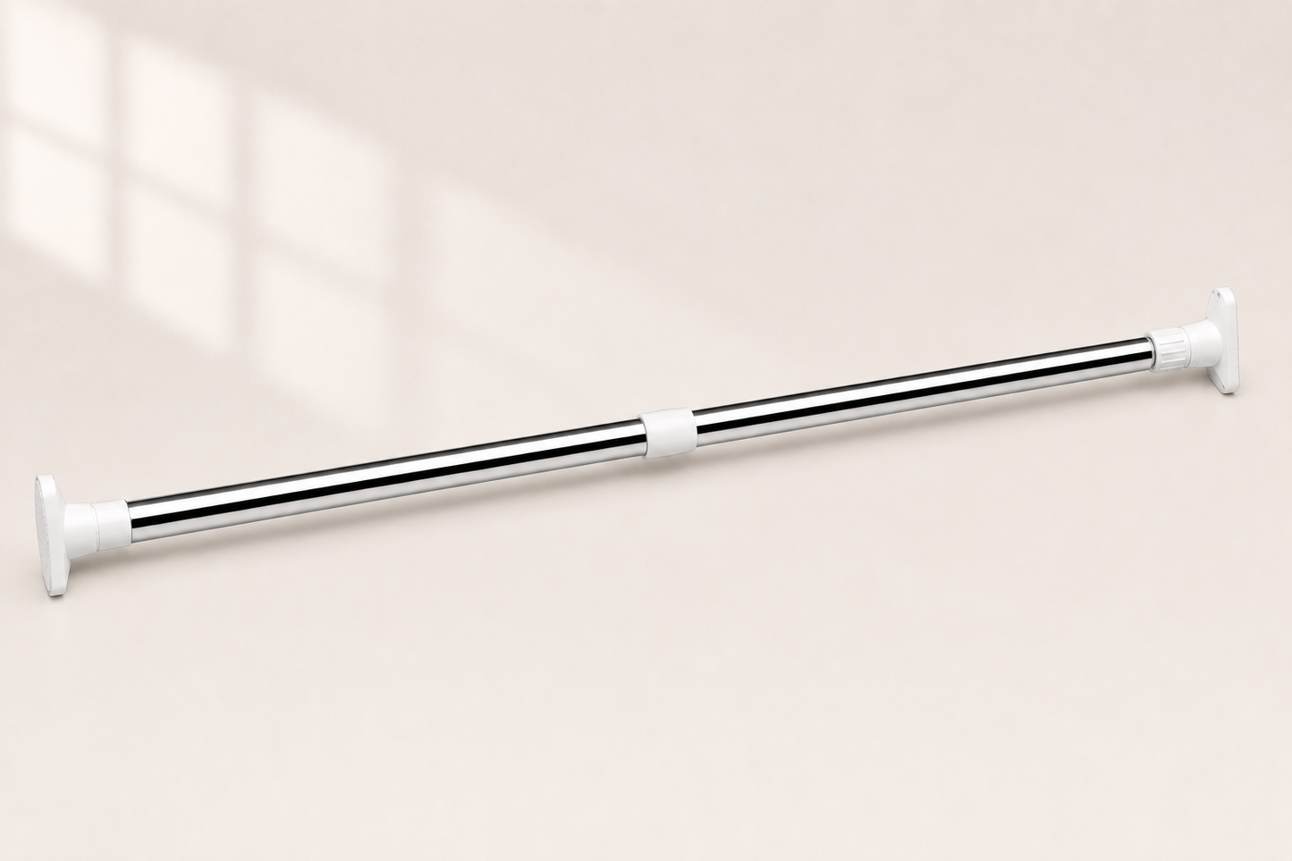 Drill-Free Adjustable Rod – Heavy Duty Multipurpose Extendable Tension Rod for Curtains, Bathroom & Clothes Drying