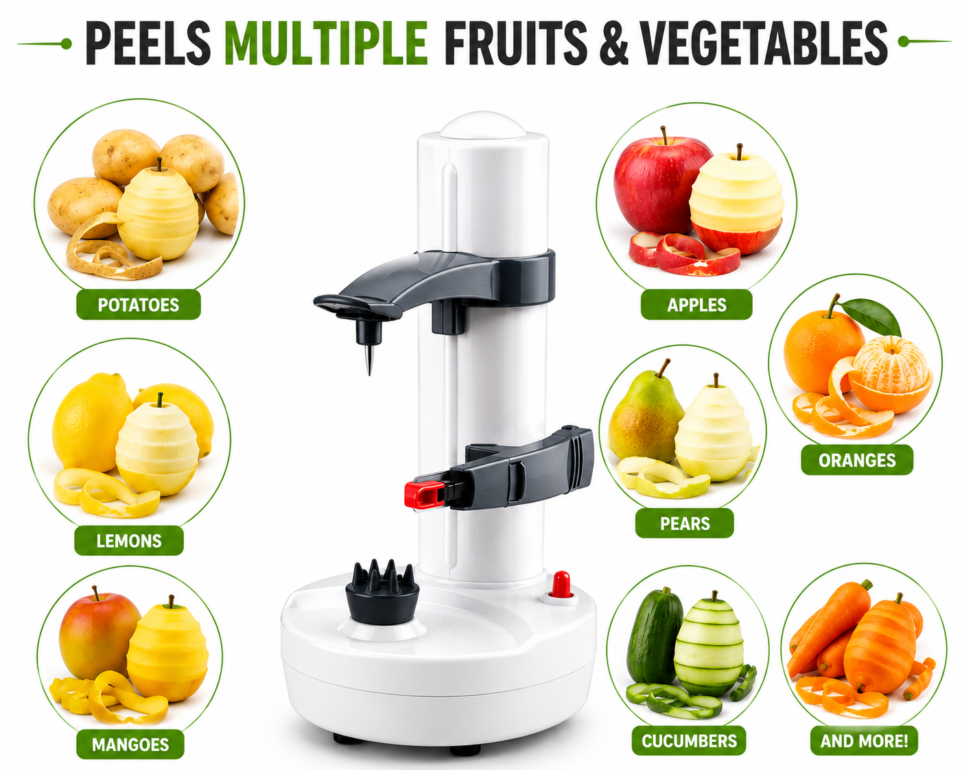 Automatic Electric Vegetable & Fruit Peeler – Fast & Easy Peeling Machine