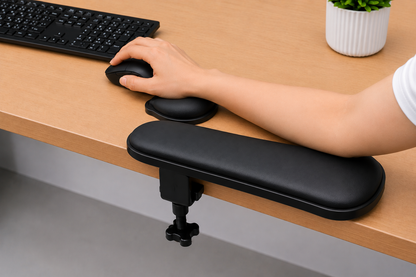 Desk Arm Support + Wrist Rest Combo for Office & Computer Work