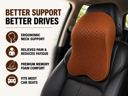 Car Neck Pillow – Ergonomic Headrest Cushion for Neck Support & Comfortable Driving (1