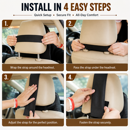 Car Neck Pillow – Ergonomic Headrest Cushion for Neck Support & Comfortable Driving (1