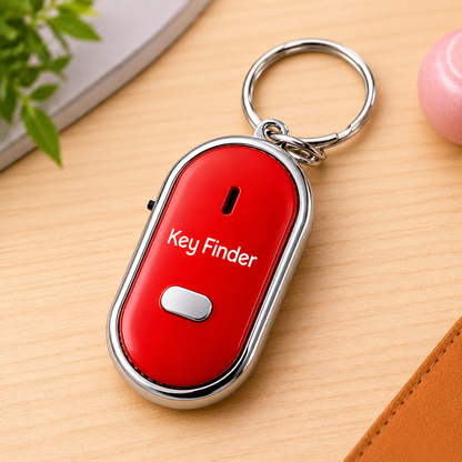 Key Finder Anti-Lost Whistle Keychain with LED Light – Sound Activated Key Locator for Keys, Bags & Wallets (1 Pc)