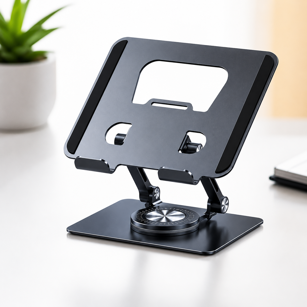 360° Rotating Aluminum Laptop & Tablet Stand | Adjustable Foldable Desk Holder