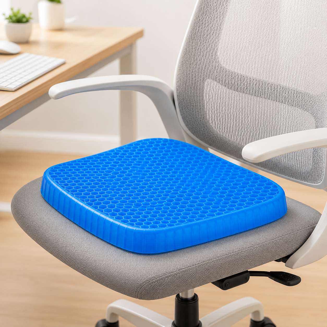 Gel Orthopedic Seat Cushion Pad | Honeycomb Flex Cushion for Office, Car & Wheelchair