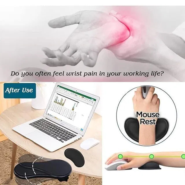 Desk Arm Support + Wrist Rest Combo for Office & Computer Work